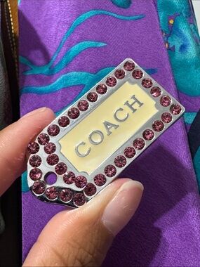 Coach Pink rhinestones hangtag